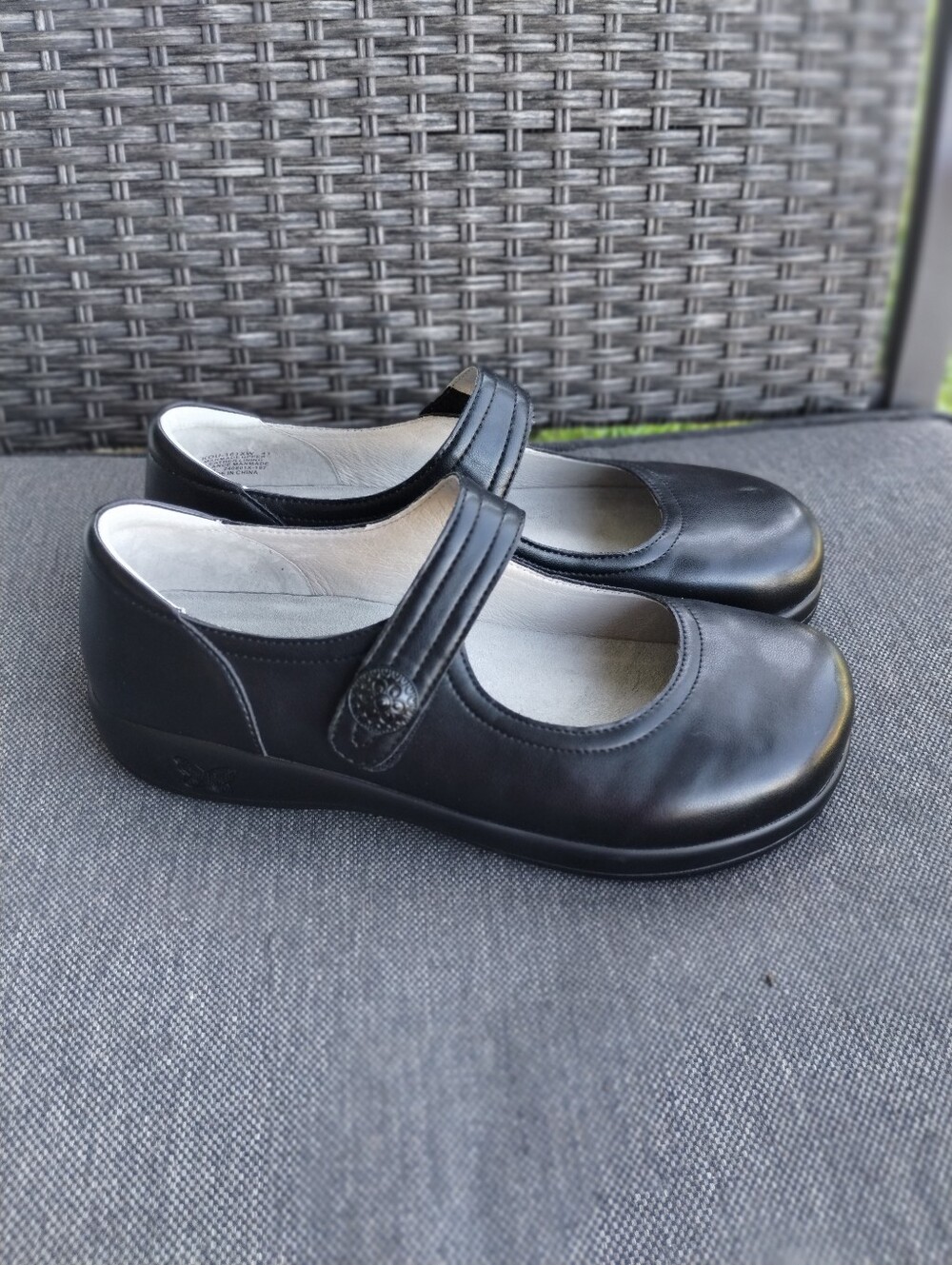 Alegria KOU-161X Black Leather Mary Jane Comfort Shoes Women's US 10.5–11 EU 41